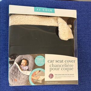JJ Cole Black and Cream Infant Car Seat Cover